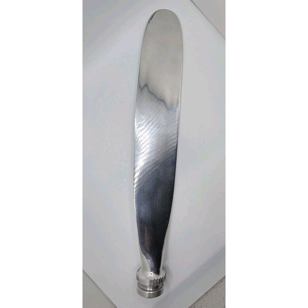 Polished Aluminum Airplane Propeller Blade Aviation Art Sculpture 12"